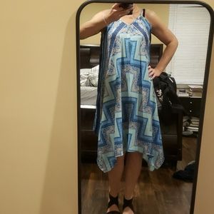 Colorful mini flowing mini dress